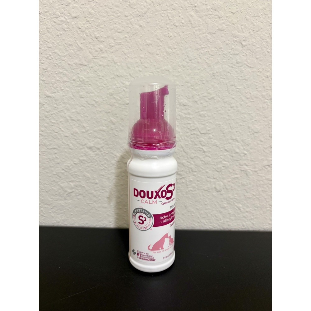NEW DOUXO S3 Calm Mousse, Topical Management of Itching in Dogs Cats 5oz (150ml)